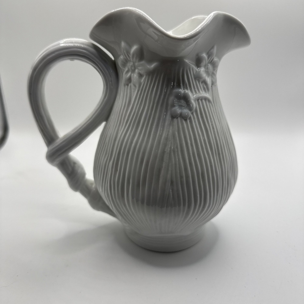 White Nantucket Ceramic Pitcher